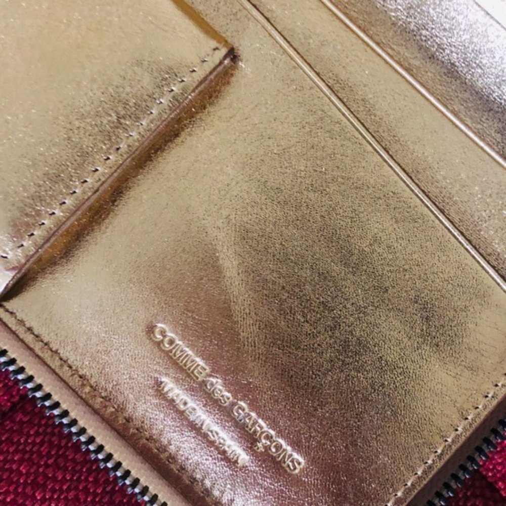 SOLD! Comme des Garcons Embossed Gold Long Wallet - Picture 7 of 10